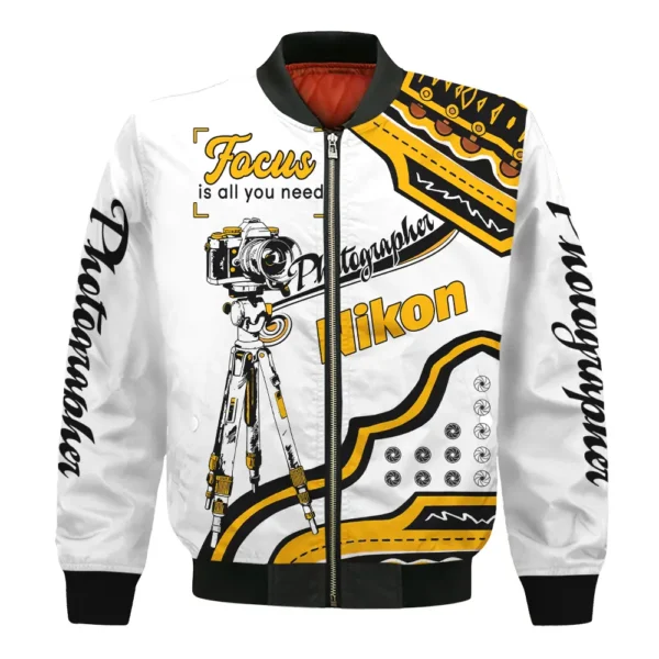 Focus Is All You Need Nikon Photography Gift For Photographers All Over Prints BL2610240A1NK - Bomber - Image 2