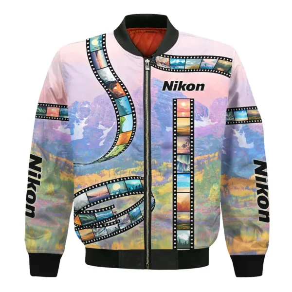 Film Reel Pattern Nikon Photography Gift For Photographers All Over Prints BL2910240A1NK - Bomber - Image 2