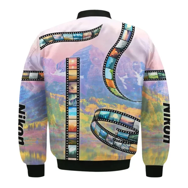 Film Reel Pattern Nikon Photography Gift For Photographers All Over Prints BL2910240A1NK - Bomber - Image 3