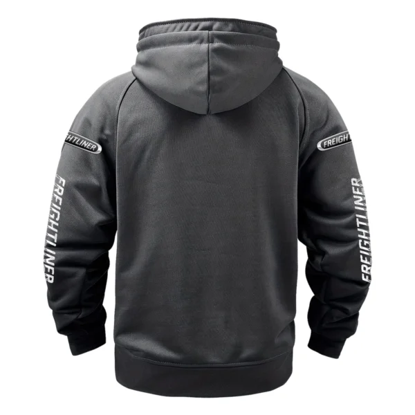 Freightliner Gift For Truckers Exclusive Logo Tactical Quarter Zip Hoodie BLT3225FRE - Gray - Image 3