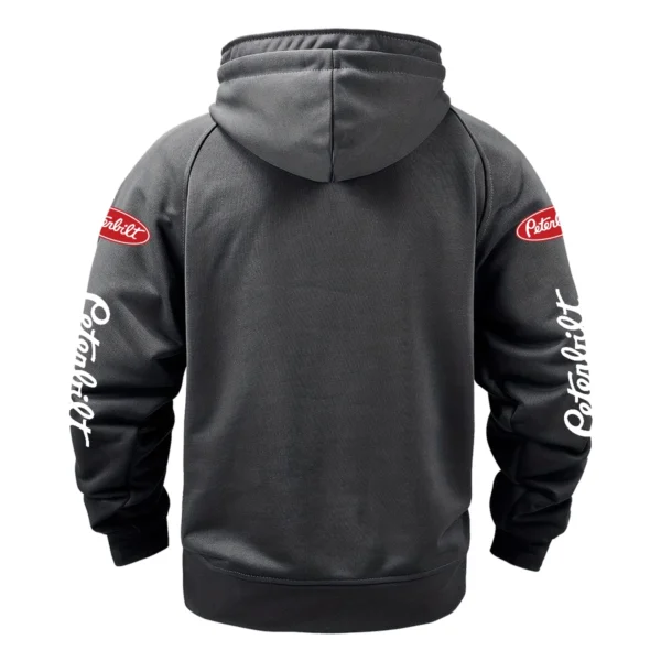 Peterbilt Gift For Truckers Exclusive Logo Tactical Quarter Zip Hoodie BLT3225PTB - Gray - Image 3