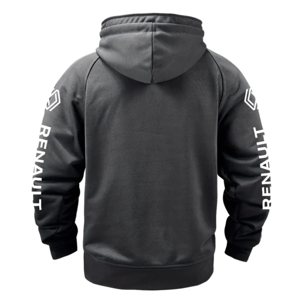 Renault Trucks Gift For Truckers Exclusive Logo Tactical Quarter Zip Hoodie BLT3225RT - Gray - Image 3