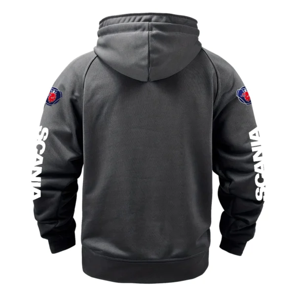 Scania Gift For Truckers Exclusive Logo Tactical Quarter Zip Hoodie BLT3225SCA - Gray - Image 3