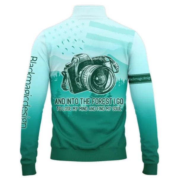 And Into The Forest I Go To Lose My Mind And Find My Soul Blackmagic Design Photography Gift For Photographers All Over Prints BL2810240A1BMD - Quarter-Zip Jacket - Image 3
