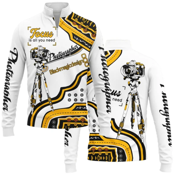 Focus Is All You Need Blackmagic Design Photography Gift For Photographers All Over Prints BL2610240A1BMD - Quarter-Zip Jacket