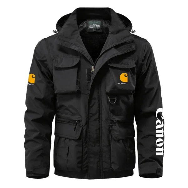 Carhartt x Canon Gift For Photographers Multi Pocket Jacket Detachable Hood and Sleeves BL2611240A5CARCN - Black - Image 2