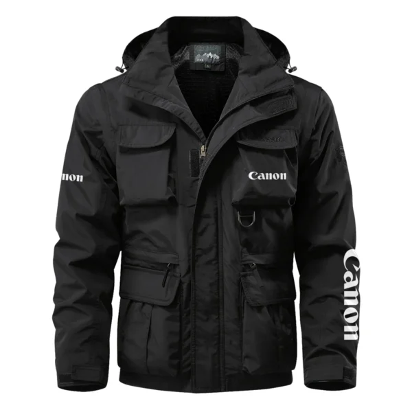 Canon Photography Gift For Photographers Multi Pocket Jacket BLPT1811240A1CNMPJ - Black - Image 2