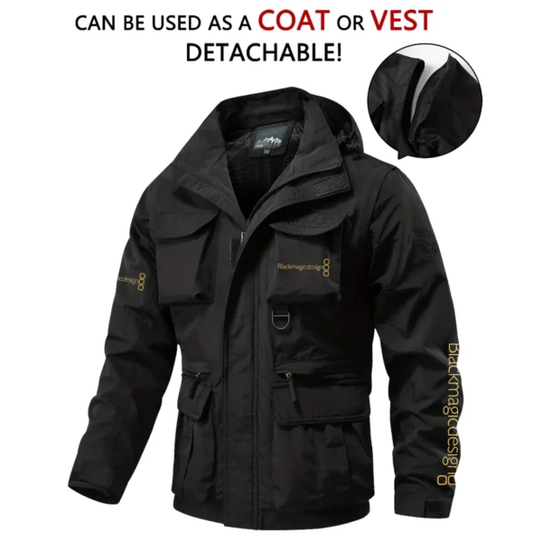Blackmagic Design Photography Gift For Photographers Multi Pocket Jacket BLPT711240A1BMDMPJ - Black - Image 4
