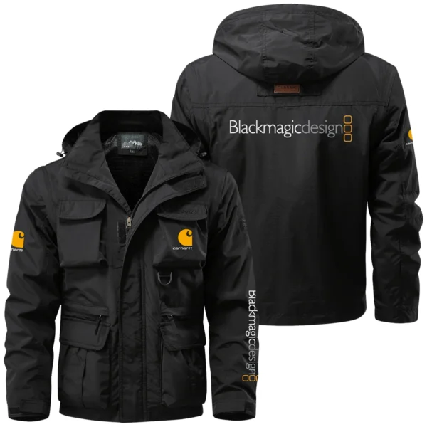 Carhartt x Blackmagic Design Gift For Photographers Multi Pocket Jacket Detachable Hood and Sleeves BL2611240A5CARBMD - Black