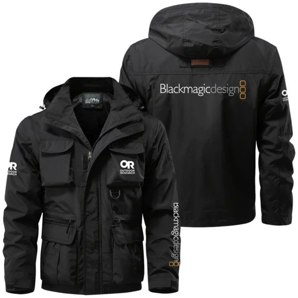 Outdoor Research x Blackmagic Design Gift For Photographers Multi Pocket Jacket Detachable Hood and Sleeves BL2611240A5ORBMD - Black