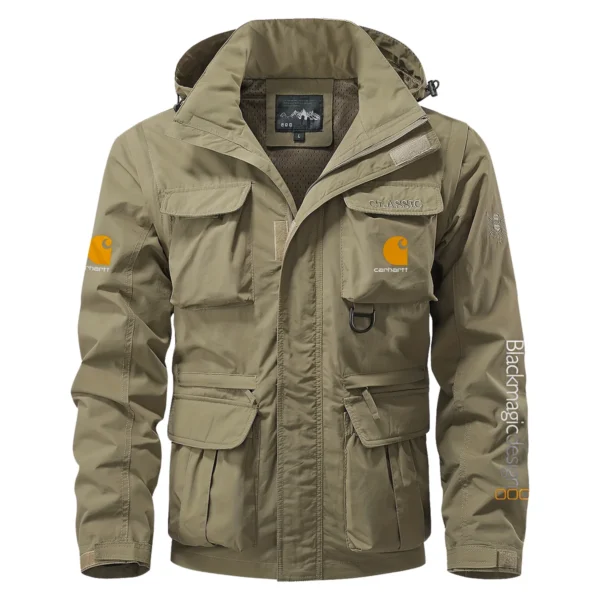 Carhartt x Blackmagic Design Gift For Photographers Multi Pocket Jacket Detachable Hood and Sleeves BL2611240A5CARBMD - Khaki - Image 2