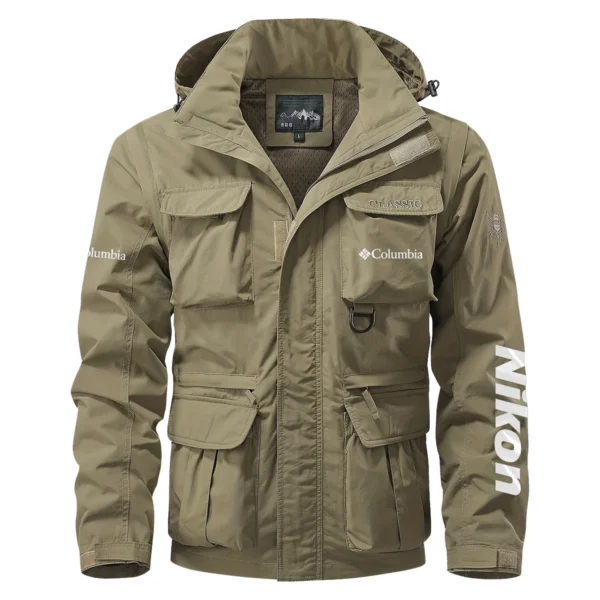 Columbia Sportswear x Nikon Gift For Photographers Multi Pocket Jacket Detachable Hood and Sleeves BL2611240A5CSNK - Khaki - Image 2