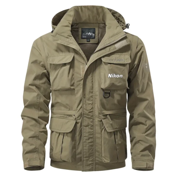 Nikon Photography Gift For Photographers Multi Pocket Jacket BLPV99240ANKMPJ - Khaki