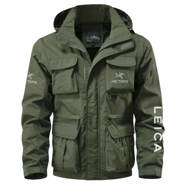Arc'teryx x Leica Gift For Photographers Multi Pocket Jacket Detachable Hood and Sleeves BL2611240A5ATRLC - Army Green - Image 2