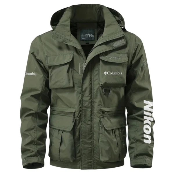 Columbia Sportswear x Nikon Gift For Photographers Multi Pocket Jacket Detachable Hood and Sleeves BL2611240A5CSNK - Army Green - Image 2