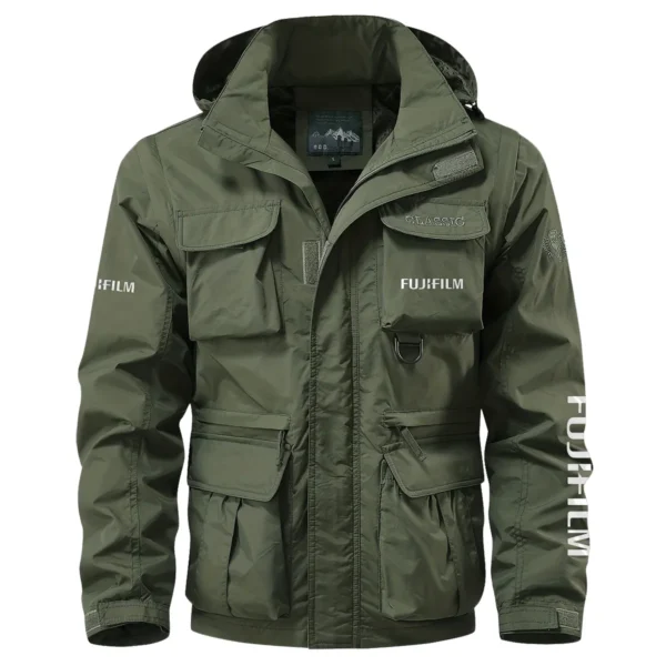 Fujifilm Photography Gift For Photographers Multi Pocket Jacket BLPT1811240A1FJFMPJ - Army Green - Image 2