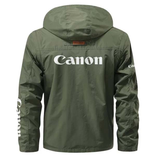 Canon Photography Gift For Photographers Multi Pocket Jacket BLPT1811240A1CNMPJ - Army Green - Image 3
