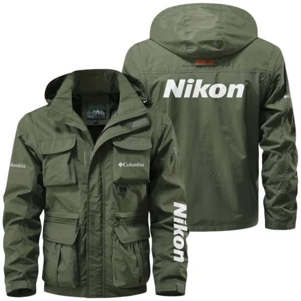 Columbia Sportswear x Nikon Gift For Photographers Multi Pocket Jacket Detachable Hood and Sleeves BL2611240A5CSNK - Army Green