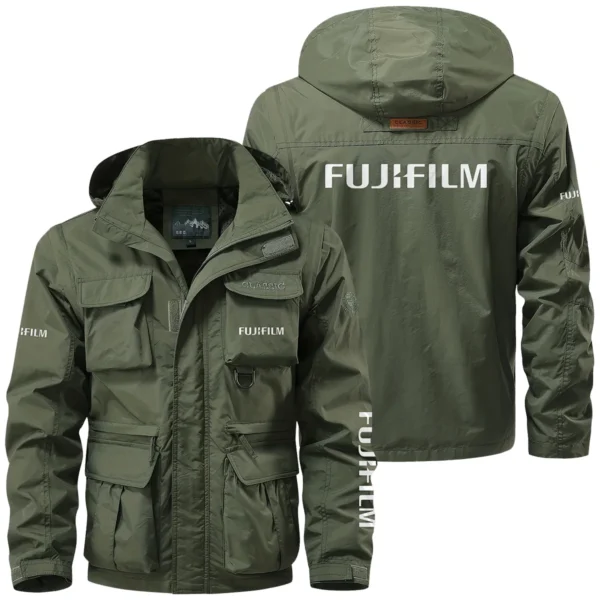 Fujifilm Photography Gift For Photographers Multi Pocket Jacket BLPT1811240A1FJFMPJ - Army Green
