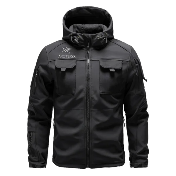 Arc'teryx Outdoor Clothing Brand Gift For Photographers Outdoor Tactical Beetle Hooded Jacket With Pockets - BLBR912240A1ATRBHJ - Black - Image 2