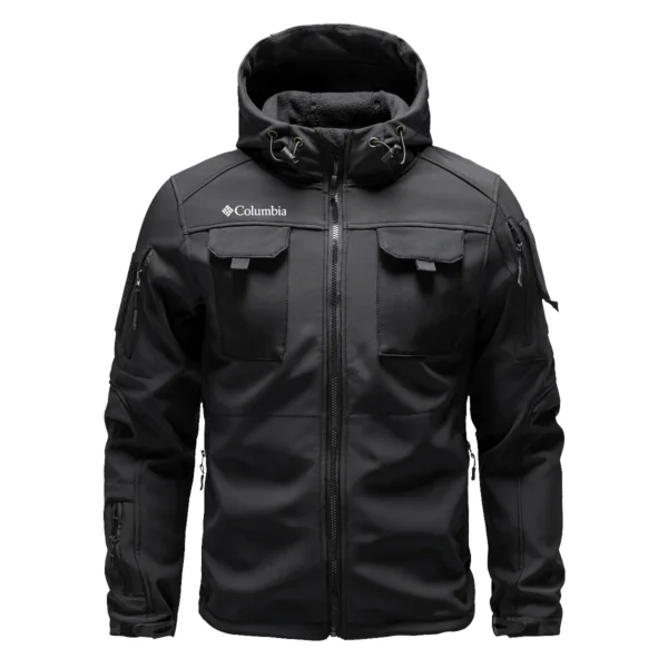 Columbia Sportswear Outdoor Clothing Brand Gift For Photographers Outdoor Tactical Beetle Hooded Jacket With Pockets - BLBR912240A1CSBHJ - Black - Image 2
