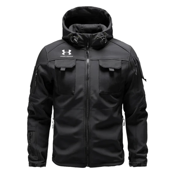 Under Armour Outdoor Clothing Brand Gift For Photographers Outdoor Tactical Beetle Hooded Jacket With Pockets - BLBR912240A1UABHJ - Black - Image 2