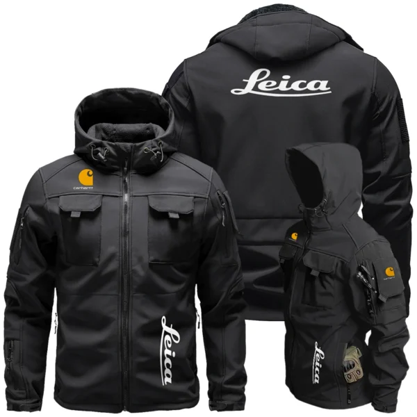 Carhartt x Leica Gift For Photographers Outdoor Tactical Beetle Hooded Jacket With Pockets - BL2611240A4CARLC - Black