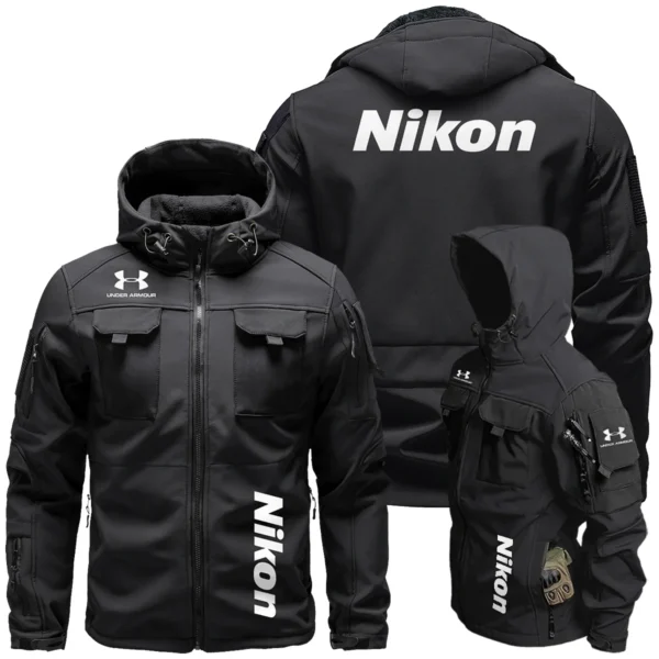 Under Armour x Nikon Gift For Photographers Outdoor Tactical Beetle Hooded Jacket With Pockets - BL2611240A4UANK - Black