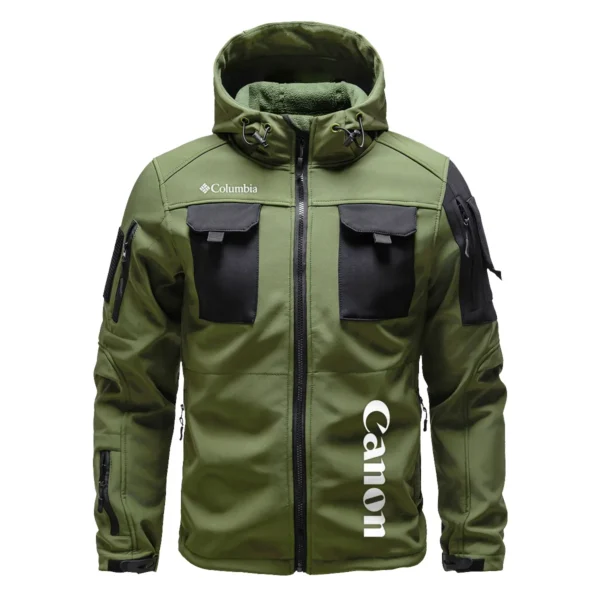 Columbia Sportswear x Canon Gift For Photographers Outdoor Tactical Beetle Hooded Jacket With Pockets - BL2611240A4CSCN - ArmyGreen - Image 2