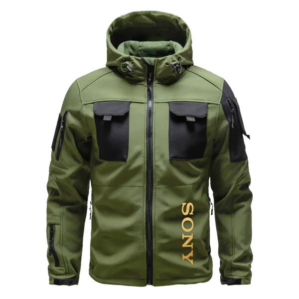 Sony Photography Gift For Photographers Outdoor Tactical Beetle Hooded Jacket With Pockets - BLPT711240A1SNBHJ - ArmyGreen - Image 2