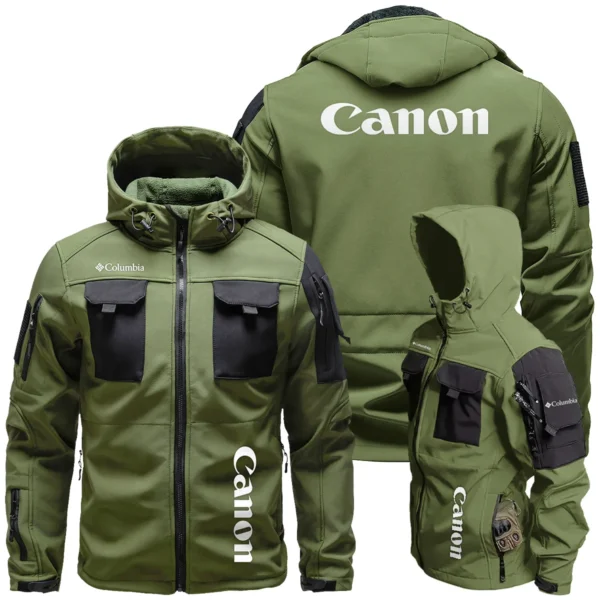 Columbia Sportswear x Canon Gift For Photographers Outdoor Tactical Beetle Hooded Jacket With Pockets - BL2611240A4CSCN - ArmyGreen
