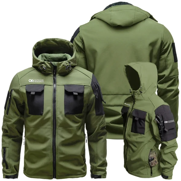 Outdoor Research Outdoor Clothing Brand Gift For Photographers Outdoor Tactical Beetle Hooded Jacket With Pockets - BLBR912240A1ORBHJ - ArmyGreen