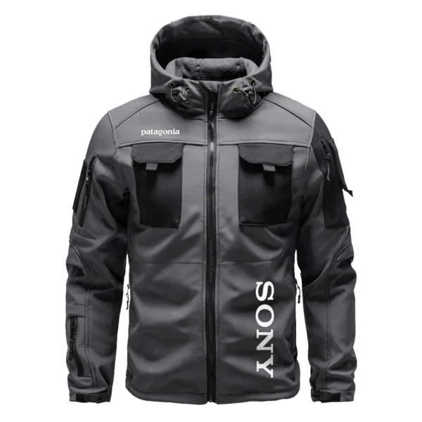 Patagonia x Sony Gift For Photographers Outdoor Tactical Beetle Hooded Jacket With Pockets - BL2611240A4PTGSN - Gray - Image 2