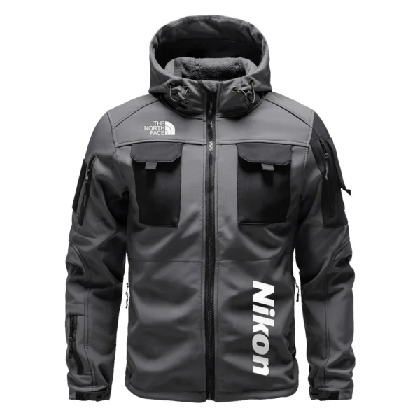 The North Face x Nikon Gift For Photographers Outdoor Tactical Beetle Hooded Jacket With Pockets - BL2611240A4TNFNK - Gray - Image 2