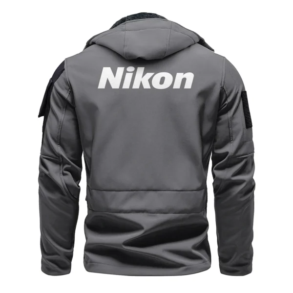 Patagonia x Nikon Gift For Photographers Outdoor Tactical Beetle Hooded Jacket With Pockets - BL2611240A4PTGNK - Gray - Image 3