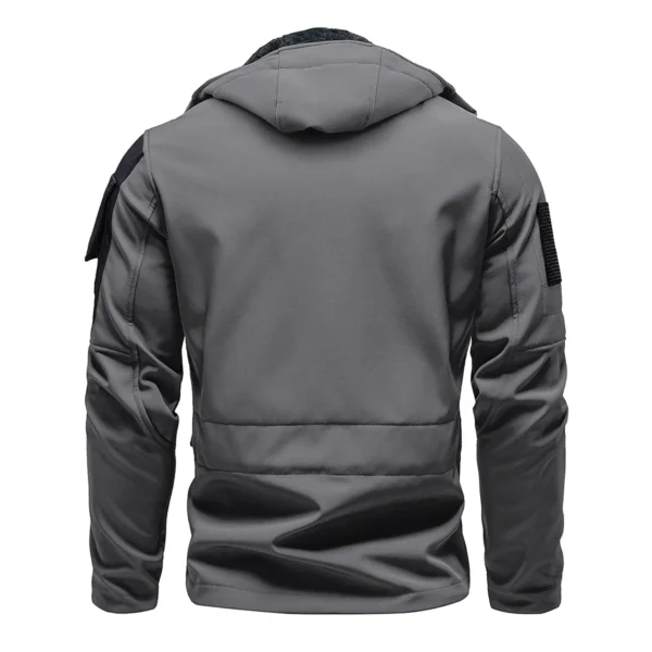The North Face Outdoor Clothing Brand Gift For Photographers Outdoor Tactical Beetle Hooded Jacket With Pockets - BLBR912240A1TNFBHJ - Gray - Image 3