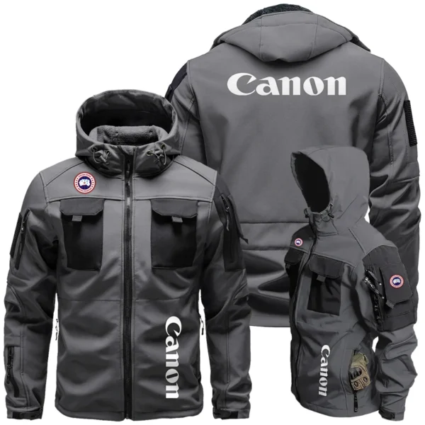 Canada Goose x Canon Gift For Photographers Outdoor Tactical Beetle Hooded Jacket With Pockets - BL2611240A4CGCN - Gray