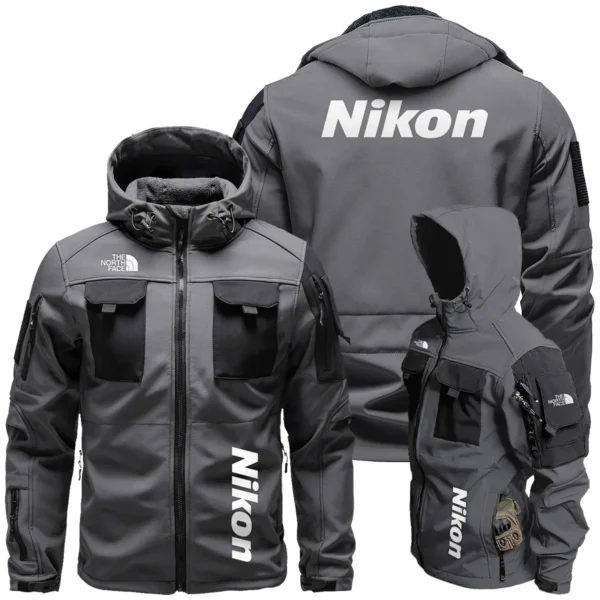 The North Face x Nikon Gift For Photographers Outdoor Tactical Beetle Hooded Jacket With Pockets - BL2611240A4TNFNK - Gray