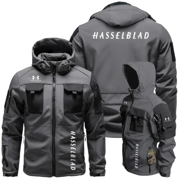 Under Armour x Hasselblad Gift For Photographers Outdoor Tactical Beetle Hooded Jacket With Pockets - BL2611240A4UAHSB - Gray