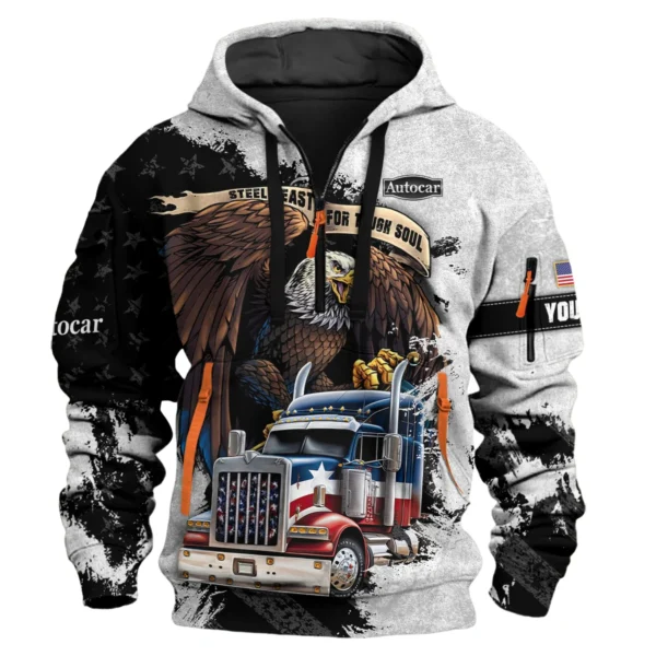 Autocar Trucks Gift For Truckers Exclusive Logo Hoodie Half Zip BLT11225A7ATC3HZ