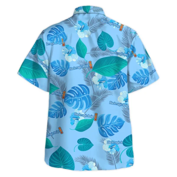 Blackmagic Design Classic Blue Branches Photography Summer Pattern Hawaiian Shirt All Over Prints Gift Loves BL1125A17BMDHW - Image 3