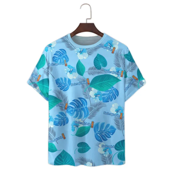 Blackmagic Design Classic Blue Branches Photography Summer Pattern Premium T-Shirt All Over Prints Gift Loves BL1125A17BMDTS - Image 2