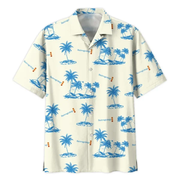 Blackmagic Design Palm Trees Exotic Landscapes Photography Summer Pattern Hawaiian Shirt All Over Prints Gift Loves BL1125A13BMDHW - Image 2