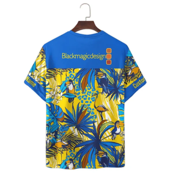Blackmagic Design Toucan Flamingo Monstera Palm Photography Summer Pattern Premium T-Shirt All Over Prints Gift Loves BL1125A24BMDTS - Image 3
