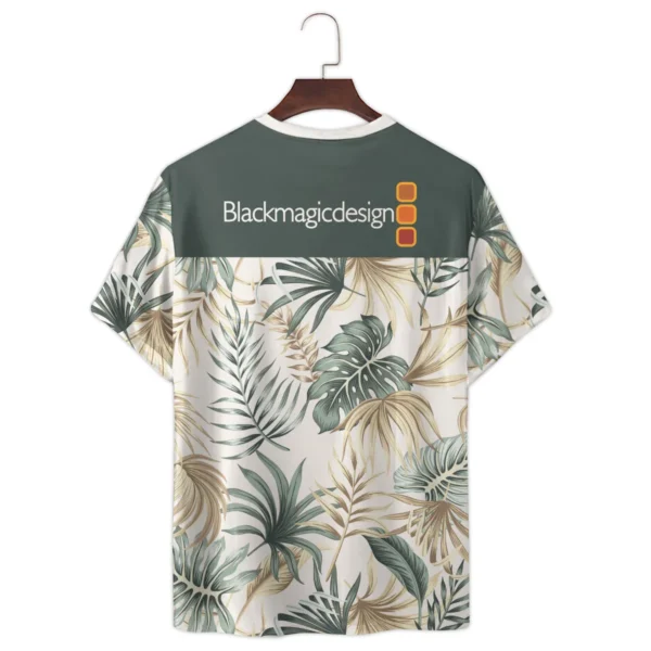 Blackmagic Design Tropical Beige Green Palm Photography Summer Pattern Premium T-Shirt All Over Prints Gift Loves BL1125A39BMDTS - Image 3