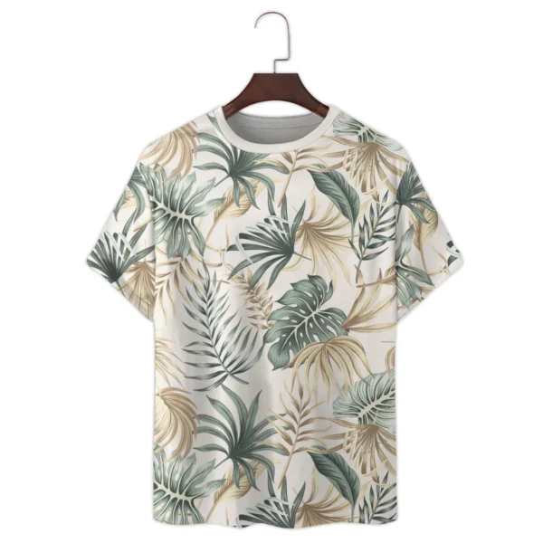 Blackmagic Design Tropical Beige Green Palm Photography Summer Pattern Premium T-Shirt All Over Prints Gift Loves BL1125A39BMDTS - Image 2