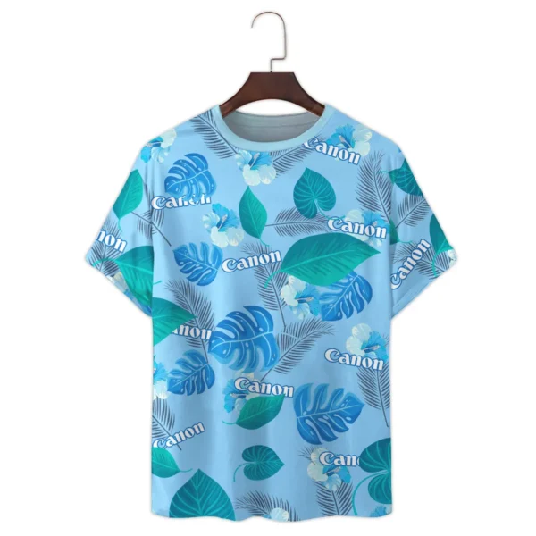 Canon Classic Blue Branches Photography Summer Pattern Premium T-Shirt All Over Prints Gift Loves BL1125A17CNTS - Image 2