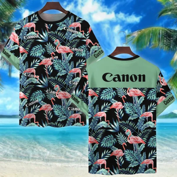 Canon Exotic Tropical Pink Flamingo Photography Summer Pattern Premium T-Shirt All Over Prints Gift Loves BL1125A23CNTS