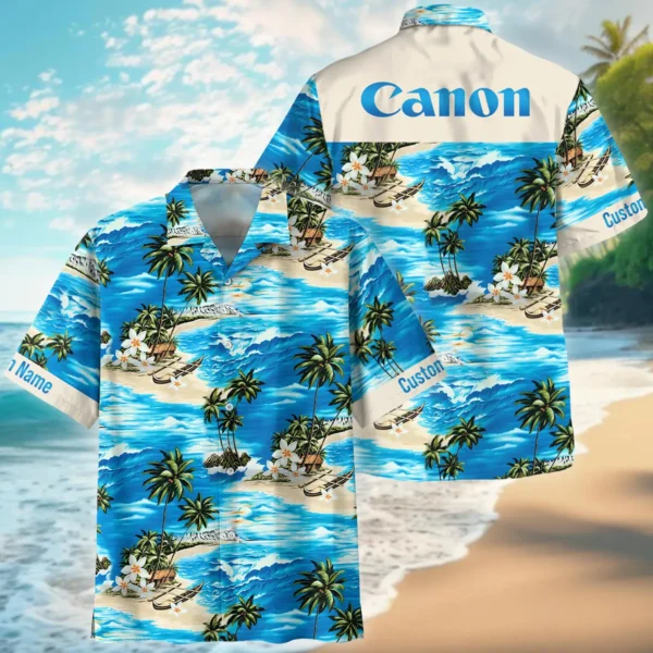 Canon Island Palm Trees On The Sea Photography Summer Pattern Hawaiian Shirt All Over Prints Gift Loves BL1125A7CNHW