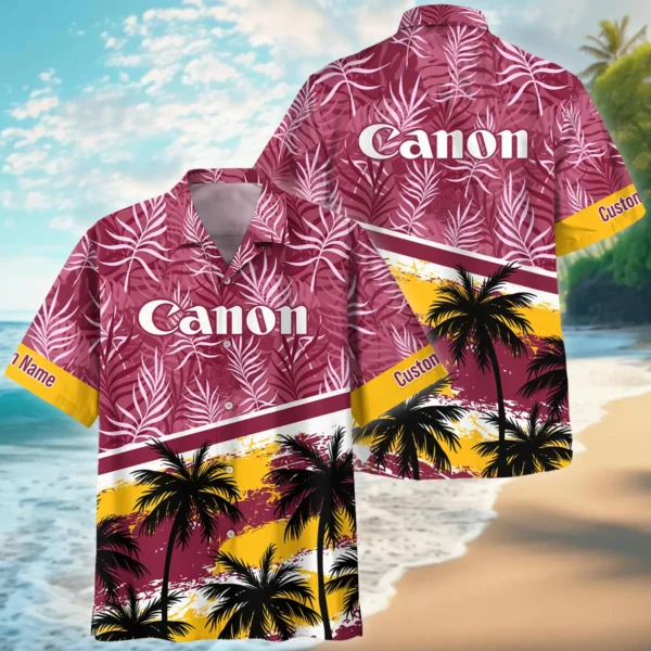 Canon Palm And Monstera Leaves Photography Summer Pattern Hawaiian Shirt All Over Prints Gift Loves BL1125A15CNHW
